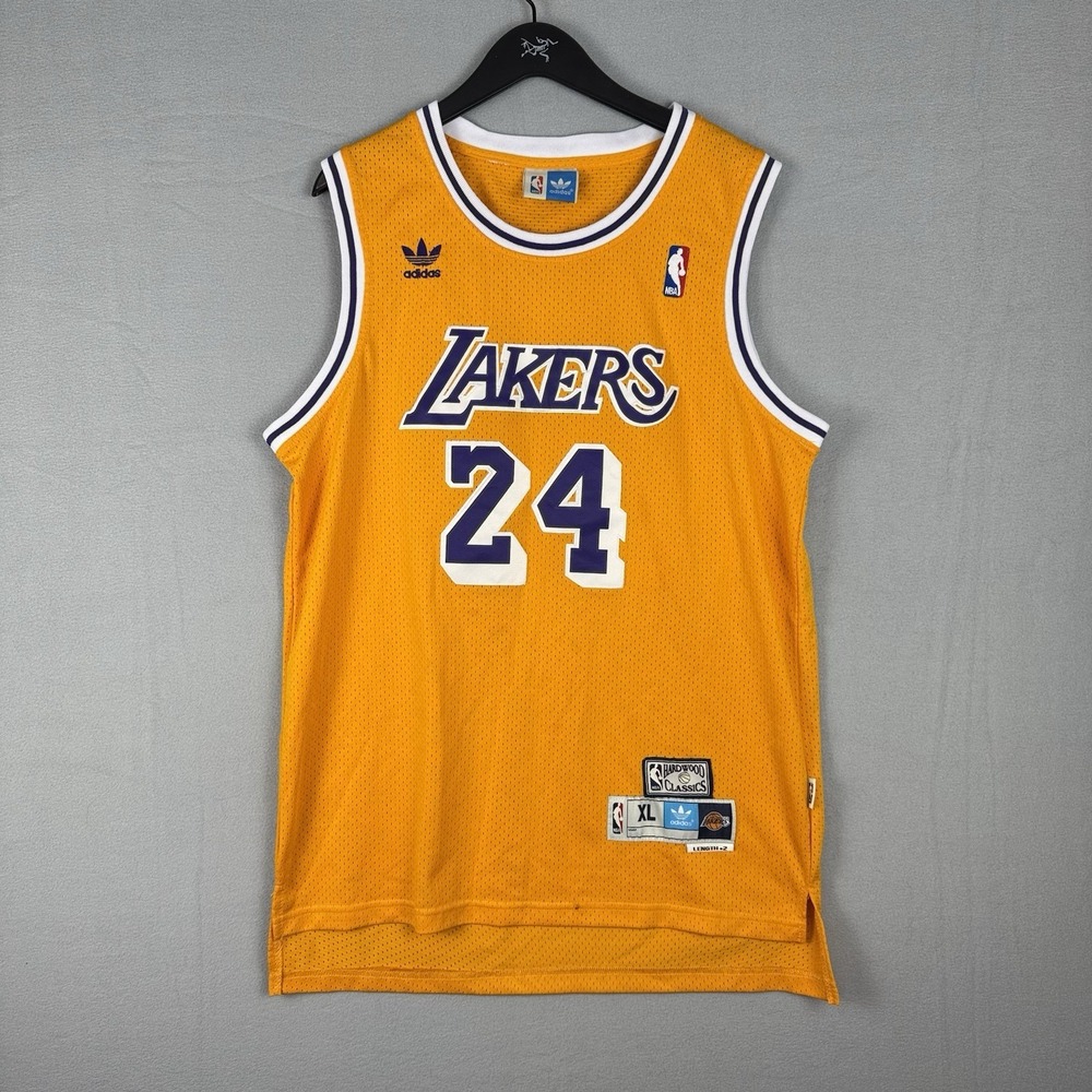 Adidas Hardwood Classics Kobe Bryant 24 Lakers Jersey Mens XL Retro +2 Length